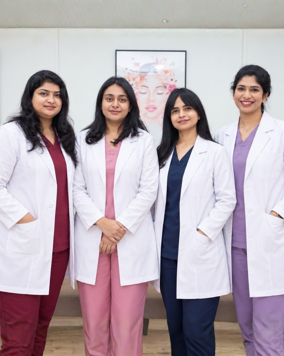 The Skinline team at the clinic in Hyder Nagar, Kukatpally
